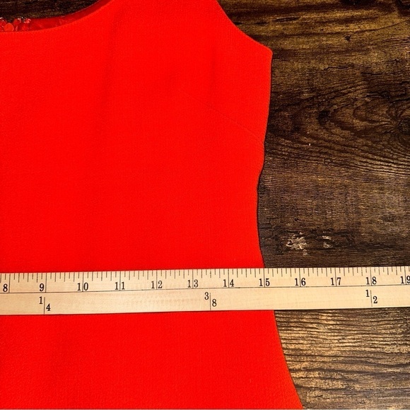 Emanuel Ungaro Dress Womens 4 Orange Pink Wool ColorBlock Shift A-Line - Picture 6 of 12